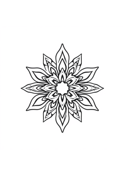 Cartoon Star Mandala Coloring Page