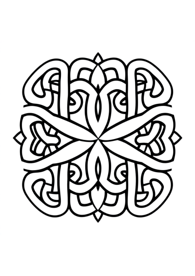 Celtic Knot Mandala Coloring Page