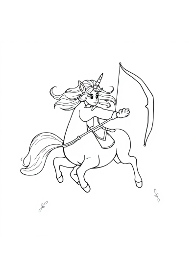 Centaur Archer Underwater Coloring Page
