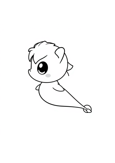 Chibi Comet With Tail Coloring Page