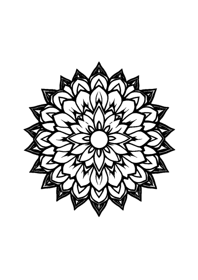 Chibi Flower Of Life Mandala Coloring Page