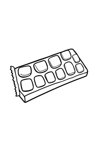 Chocolate Bar Coloring Page