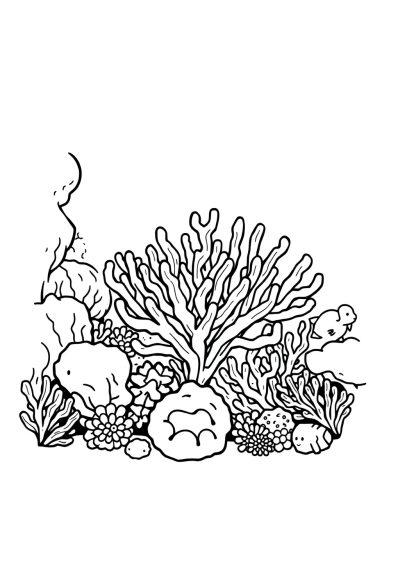 Coral Reef Coloring Page