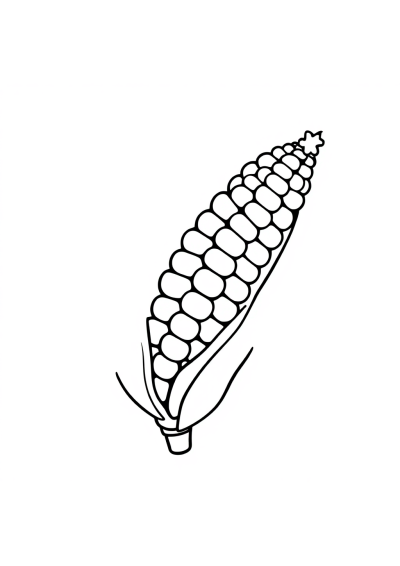 Corn On Cob Coloring Page
