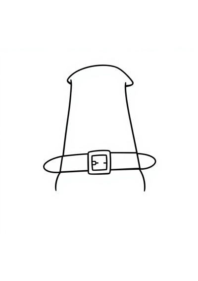 Cute Pilgrim Hat Coloring Page