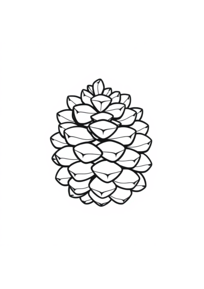 Cute Pinecone Coloring Page