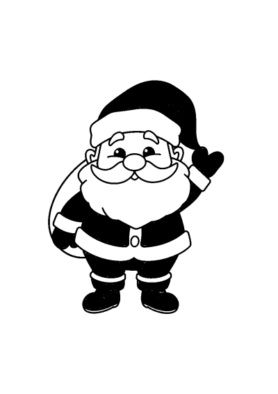 Cute Santa Claus Coloring Page