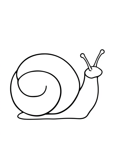 Printable Detailed Snail With Shell Coloring Page