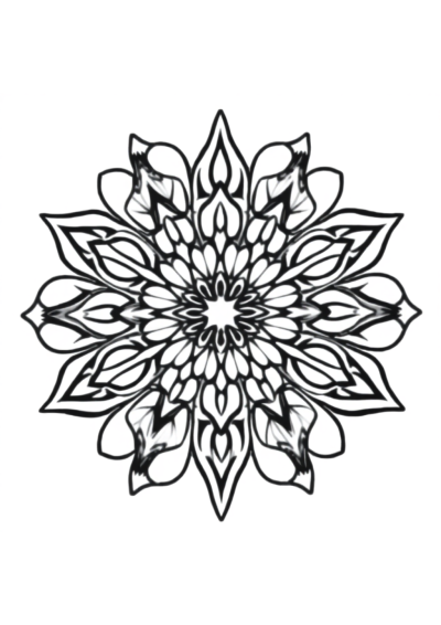 Detailed Star Mandala Coloring Page