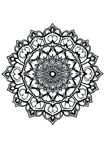 Detailed Vintage Lace Mandala Coloring Page