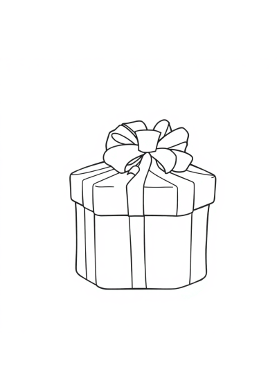 Detailed Wrapped Presents Coloring Page