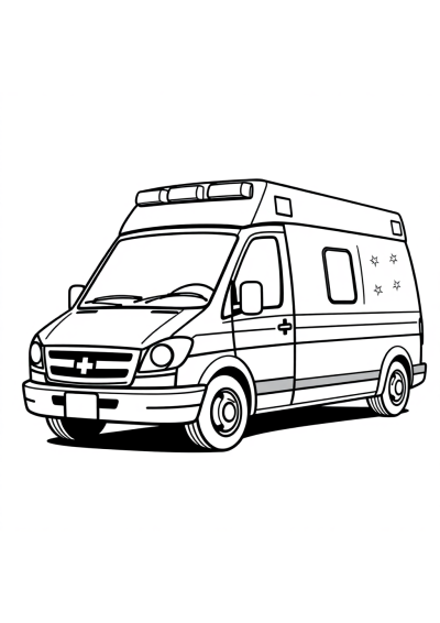 Fierce Ambulance Coloring Page