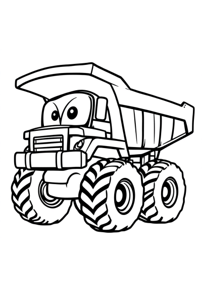 Fierce Dump Truck Coloring Page
