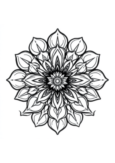 Fierce Flower Of Life Mandala Coloring Page