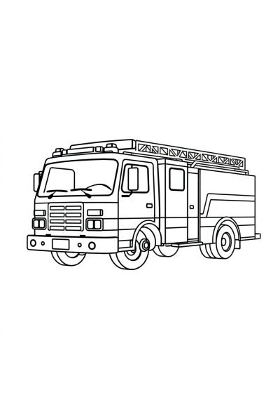 Fire Truck Coloring Page
