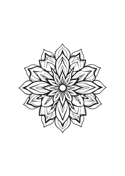 Flower Of Life Mandala In Space Coloring Page