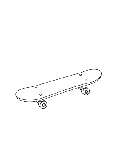 Friendly Skateboard Coloring Page