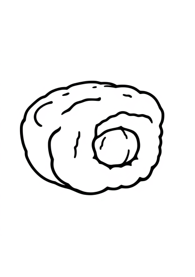 Friendly Sushi Roll Coloring Page