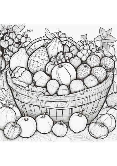 Fruit Basket Coloring Page