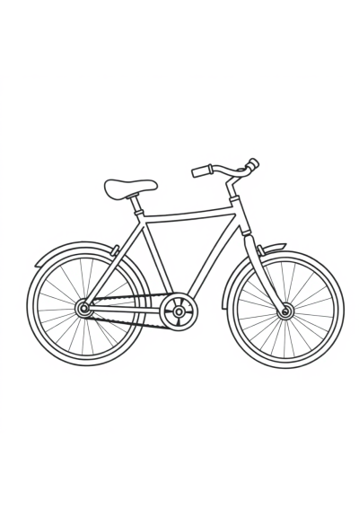 Funny Bicycle Coloring Page