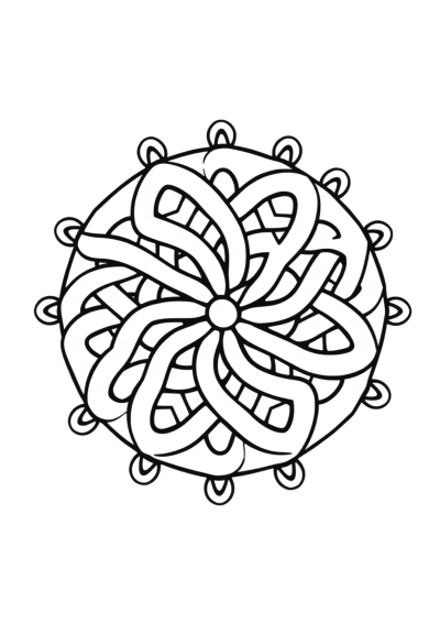Funny Celtic Knot Mandala Coloring Page