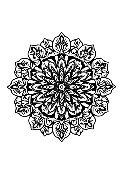 Funny Intricate Floral Mandala Coloring Page