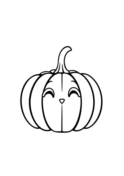 Funny Pumpkin Coloring Page