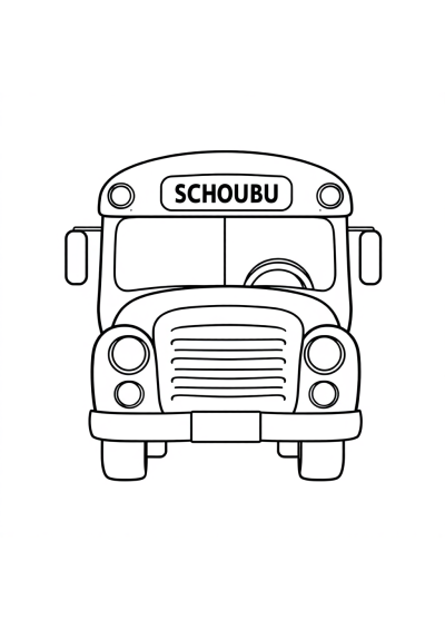 Funny School Bus Coloring Page