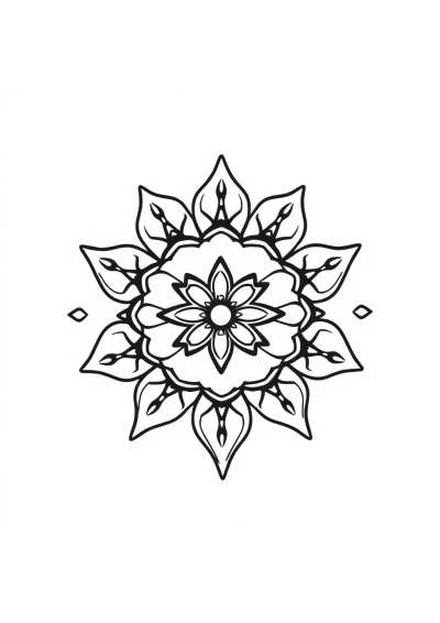 Funny Star Mandala Coloring Page