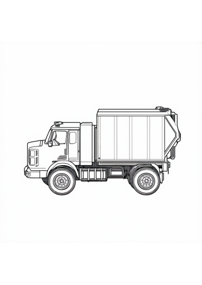 Garbage Truck Coloring Page