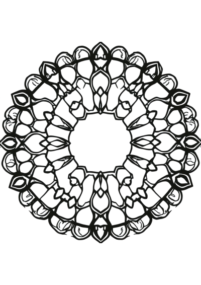 Geometric Mandala Pattern Coloring Page