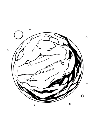 Giant Asteroid Belt Coloring Page