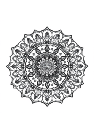 Giant Bohemian Mandala Coloring Page