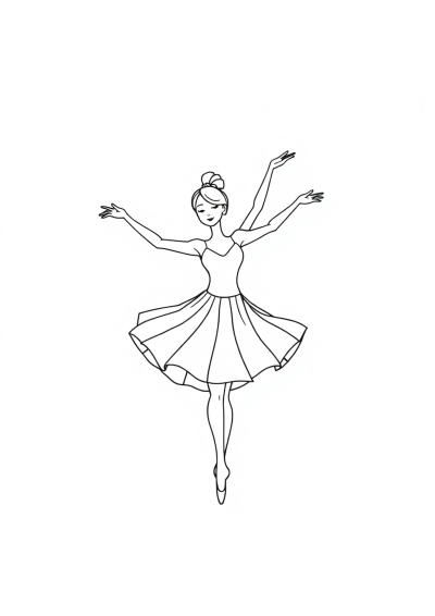 Giant Dancer Ballet Coloring Page