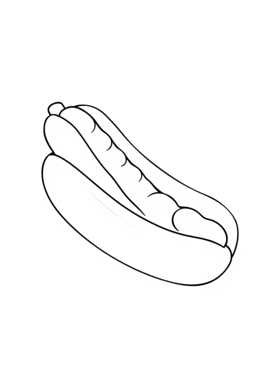 Giant Hot Dog Coloring Page