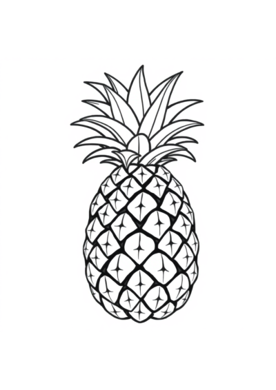 Giant Pineapple Coloring Page