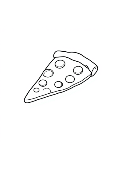 Giant Pizza Slice Coloring Page