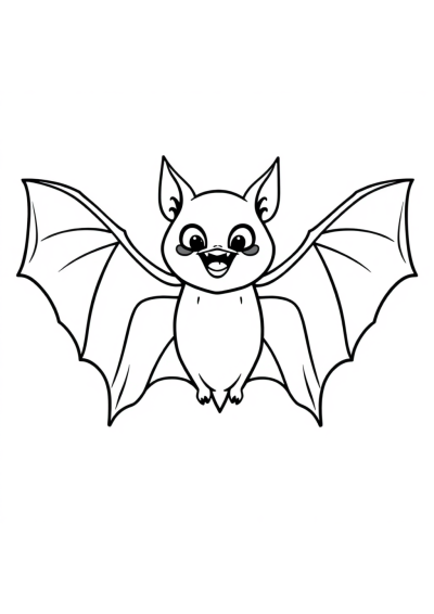 Giant Vampire Bat Coloring Page