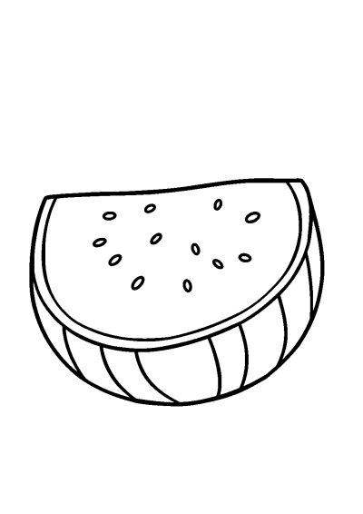 Giant Watermelon Slice Coloring Page