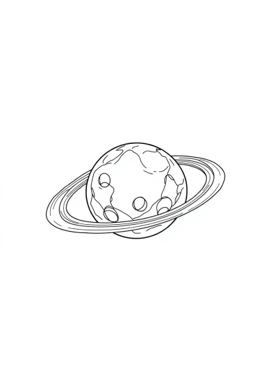 Graceful Asteroid Belt Coloring Page