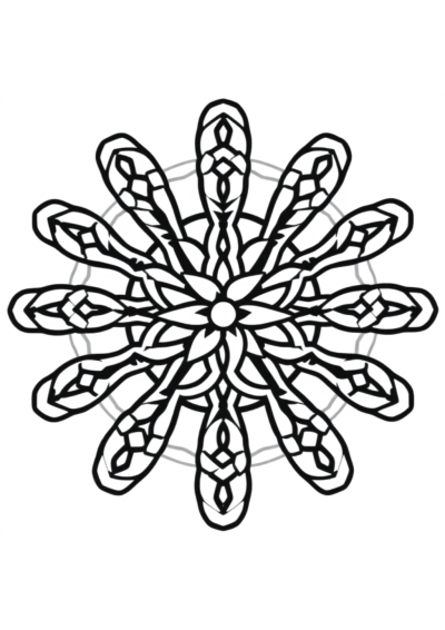 Graceful Celtic Knot Mandala Coloring Page