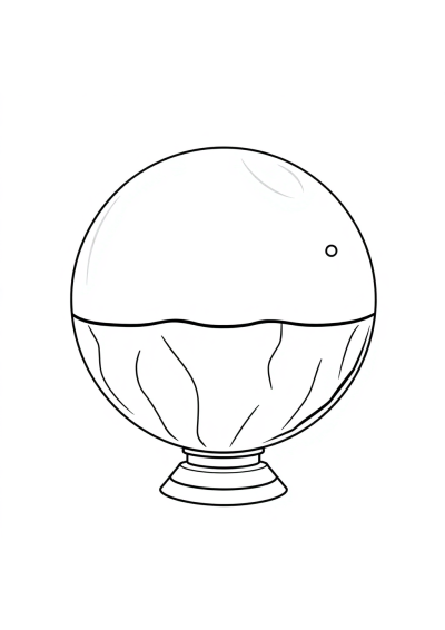 Graceful Crystal Ball Coloring Page