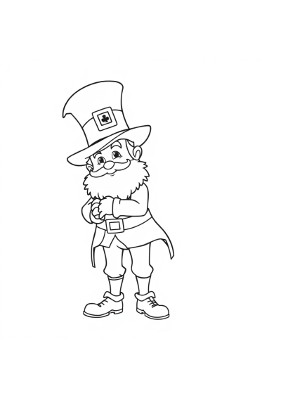 Graceful Leprechaun Coloring Page