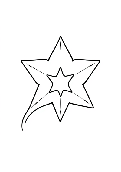Graceful Shooting Star Coloring Page