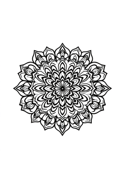 Heart Shaped Mandala Coloring Page