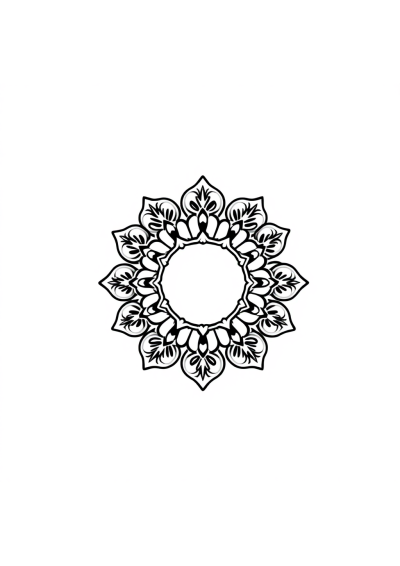 Printable Heart Shaped Mandala In Winter Coloring Page