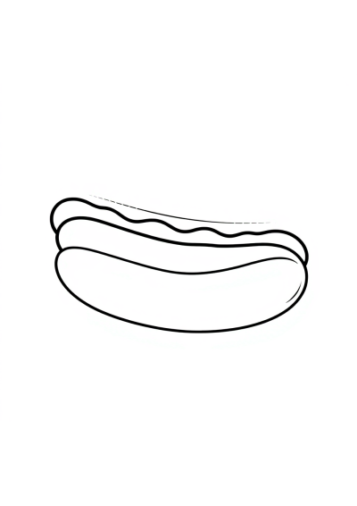Hot Dog Coloring Page