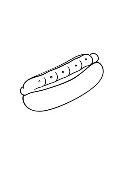 Hot Dog In Space Coloring Page