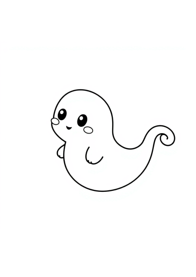 Kawaii Comet With Tail Coloring Page