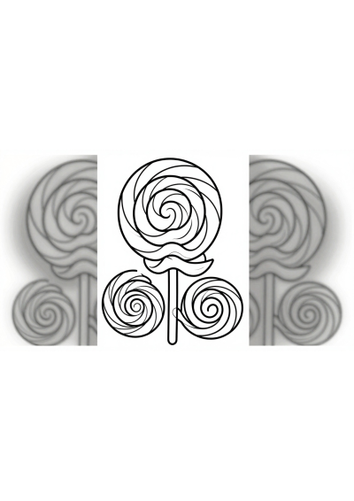 Lollipop Swirl Coloring Page